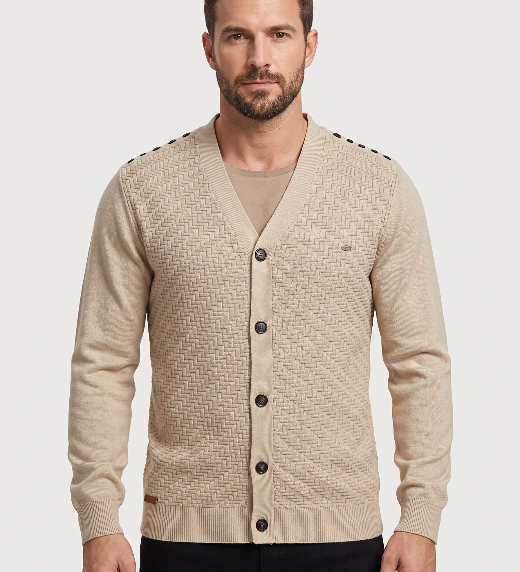 Schneider | Cárdigan con Cuello de Pico
