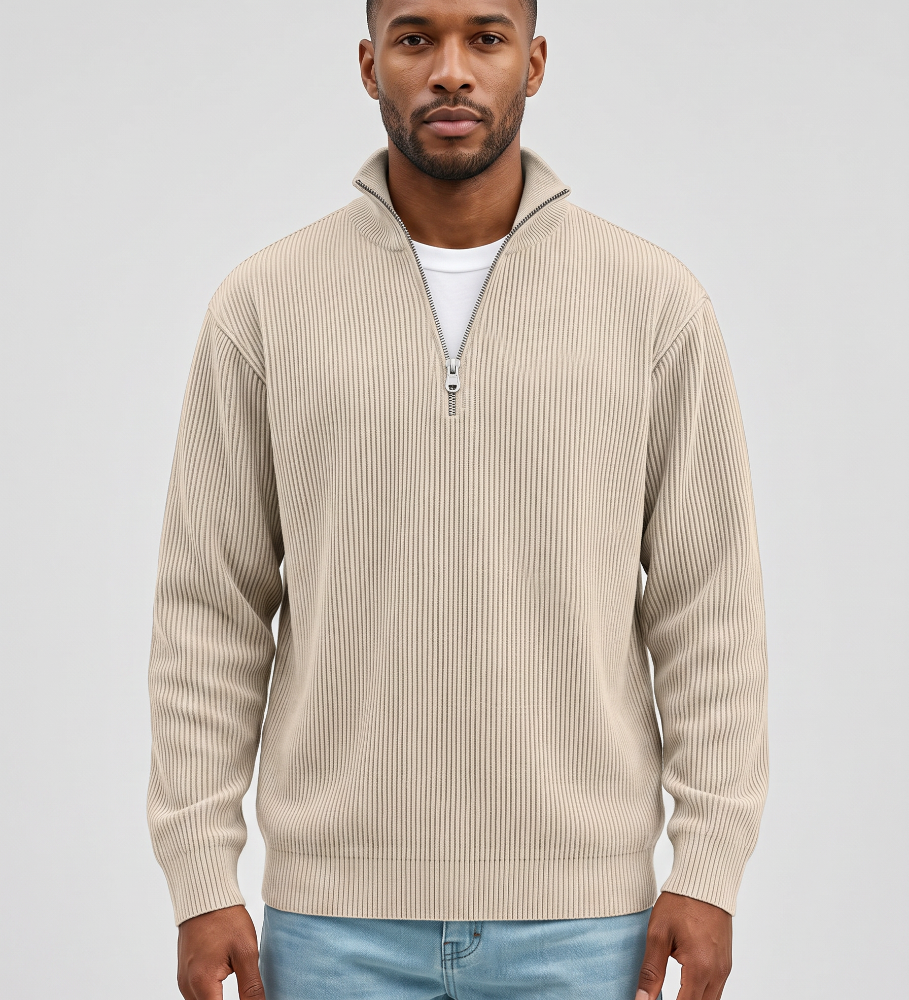 Tom | Jersey Ligero con Cuello de Cremallera