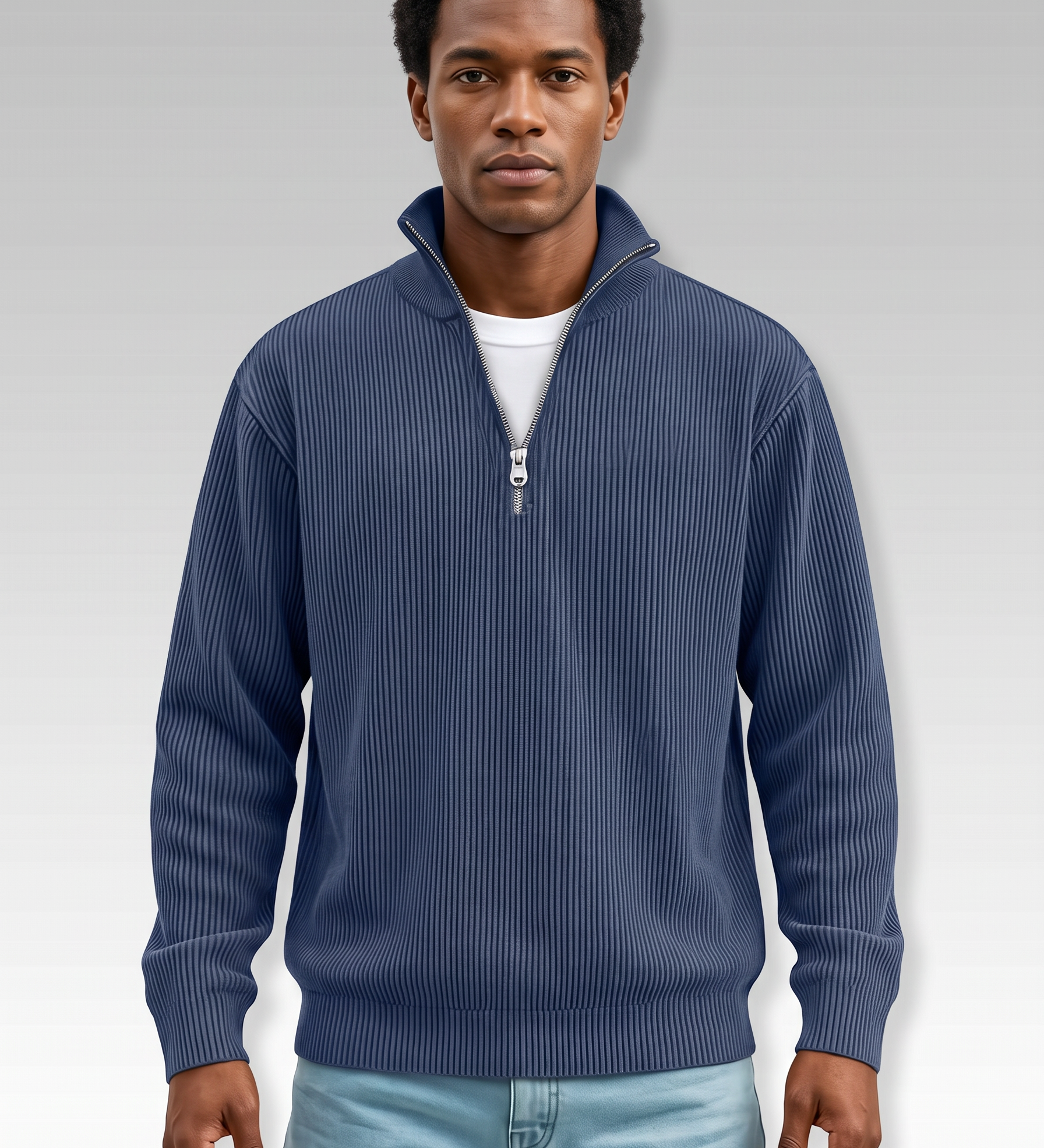 Tom | Jersey Ligero con Cuello de Cremallera