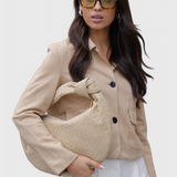 Bolso Mediano Tejido con Detalle de Nudo