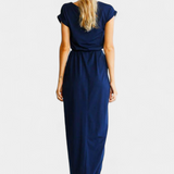 Vestido Midi Envolvente con Abertura Lateral