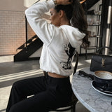 Sudadera oversize con capucha Mouse – Blanco