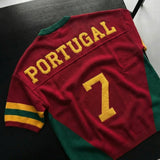 Camiseta oversize de punto Portugal – Rojo