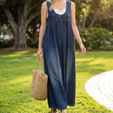 Vestido Maxi Vaquero Lavado de Tirantes