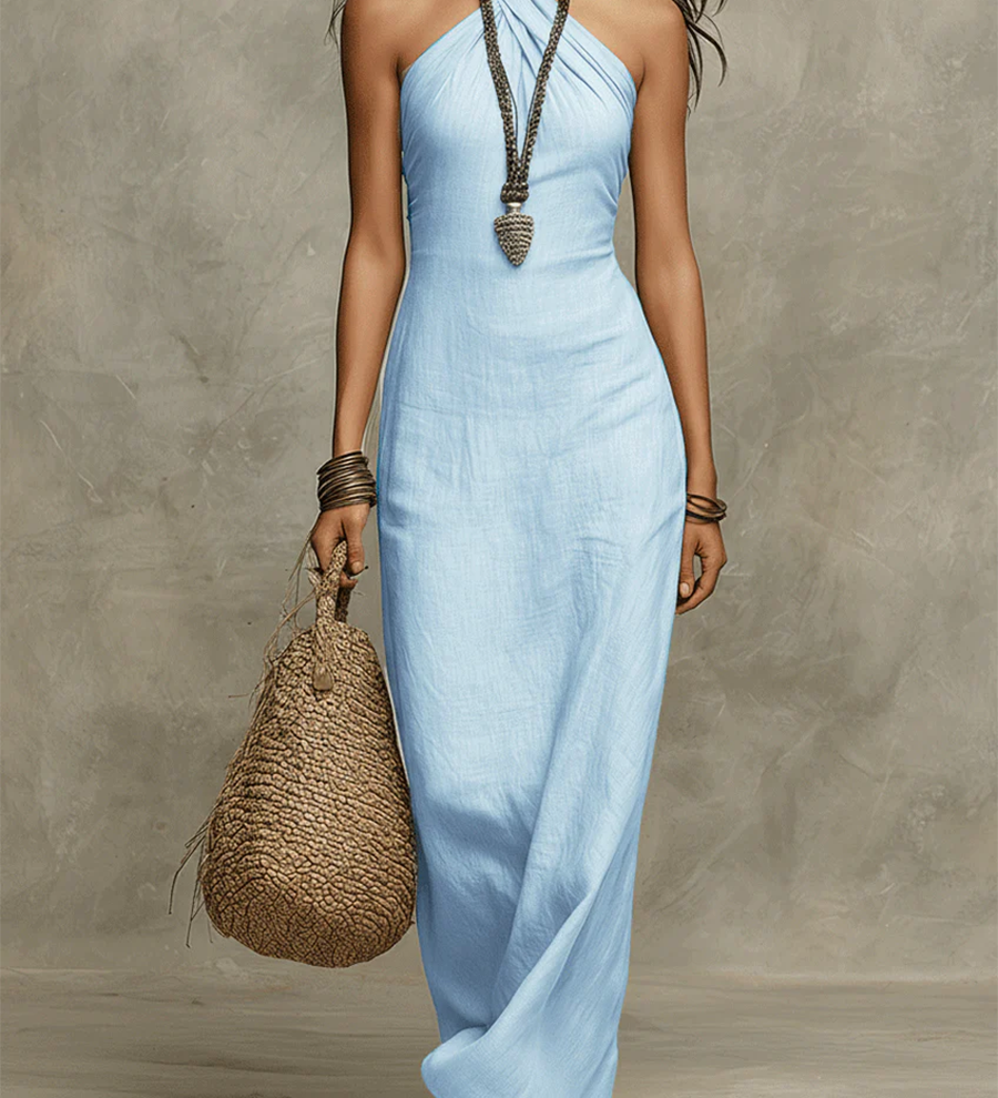 Avelina | Vestido largo con cuello halter
