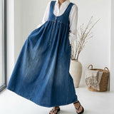 Vestido Maxi Vaquero Lavado de Tirantes