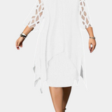Vestido Talla Grande con Mangas de Encaje