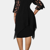 Vestido Talla Grande con Mangas de Encaje