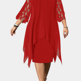 Vestido Talla Grande con Mangas de Encaje