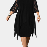 Vestido Talla Grande con Mangas de Encaje