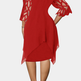 Vestido Talla Grande con Mangas de Encaje